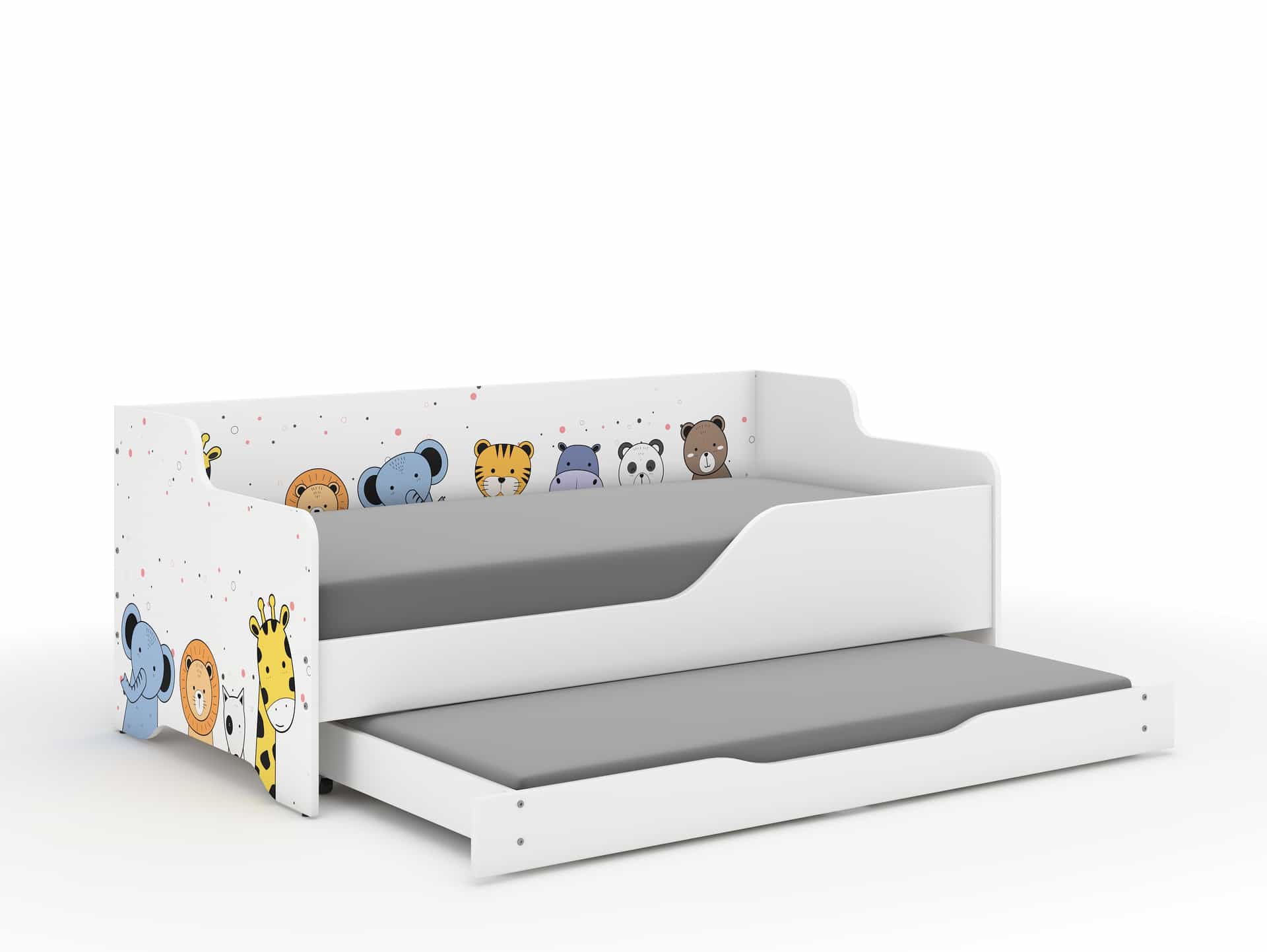 Detská posteľ LILU 160x80 MINI ZOO s funkciou spania