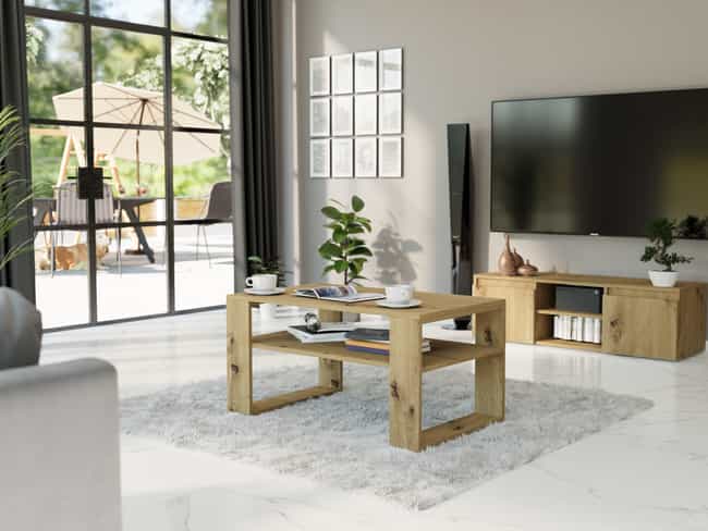 Kávový stolík dub artisan 58 x 90 x 53 cm - modern A5