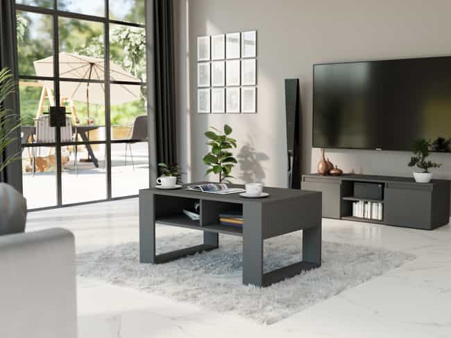 Moderný konferenčný stolík antracit 58 x 90 x 55 cm - modern A6