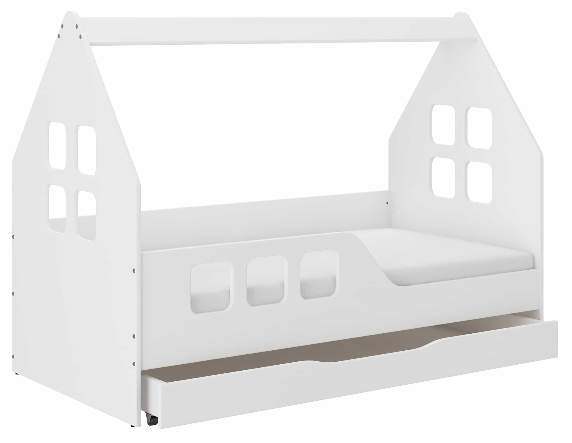 Detská posteľ DOMČEK s ÚLOŽNÝM PRIESTOROM 160x80 ĽAVÝ