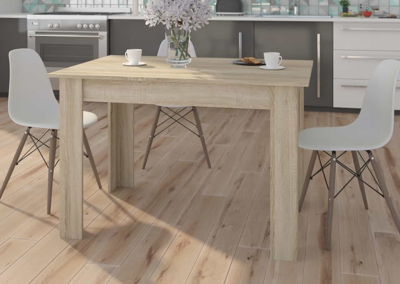 Jedálenský stôl pre 4 osoby dub sonoma 120 x 80 x 75 cm - modern A3