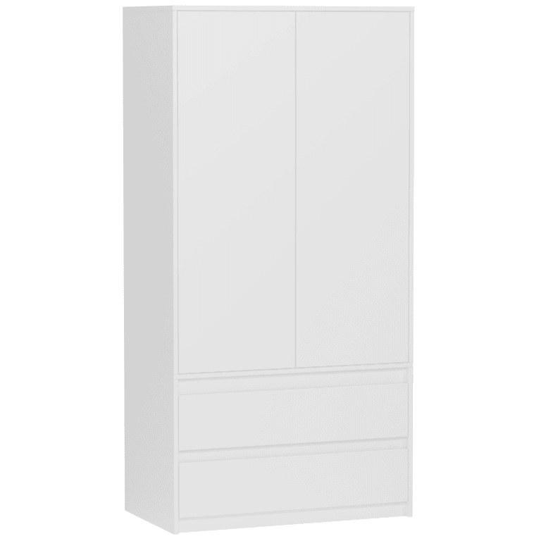 Skriňa s policami a zásuvkami, biela, 90 x 180 cm - NOVÁ
