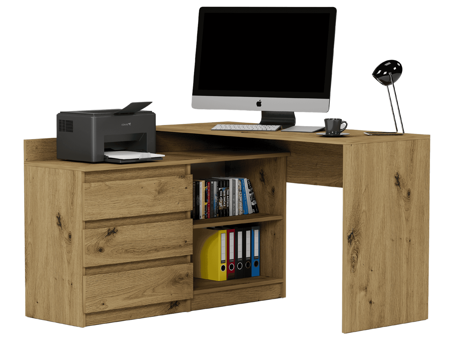 Rohový stôl ľavý Artisan 120 x 50 cm - model N15