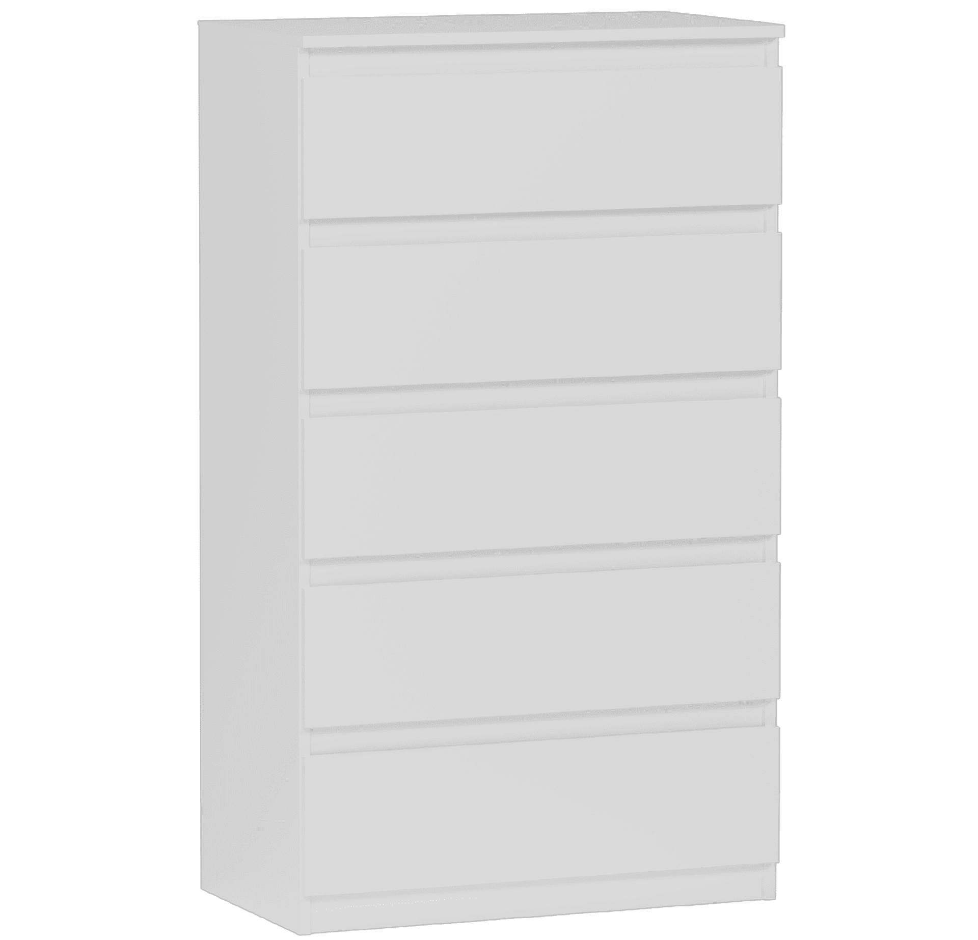 Vysoká komoda do predsiene s zásuvkami biela 70 x 40 x 121 cm - Modern R5