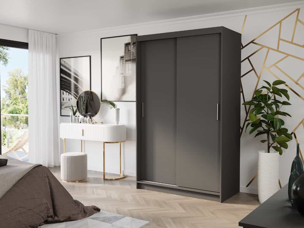 Posuvná skriňa Vega III 120 cm antracit 2-dverová antracit