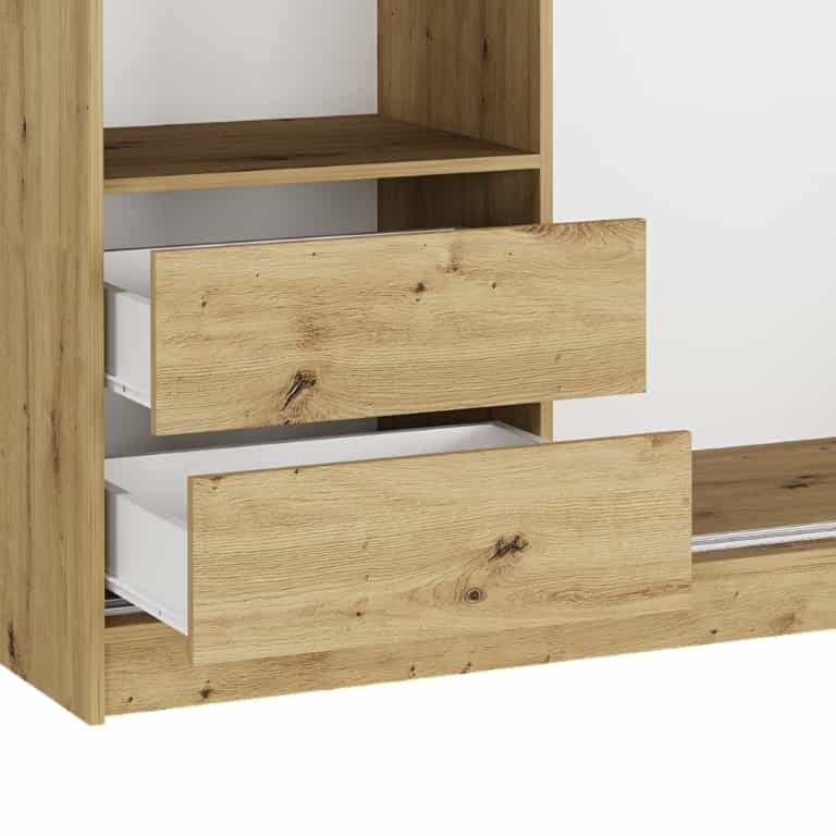 Súprava - 2 zásuvky do posuvnej skrine Selvio 233 cm farba artisan