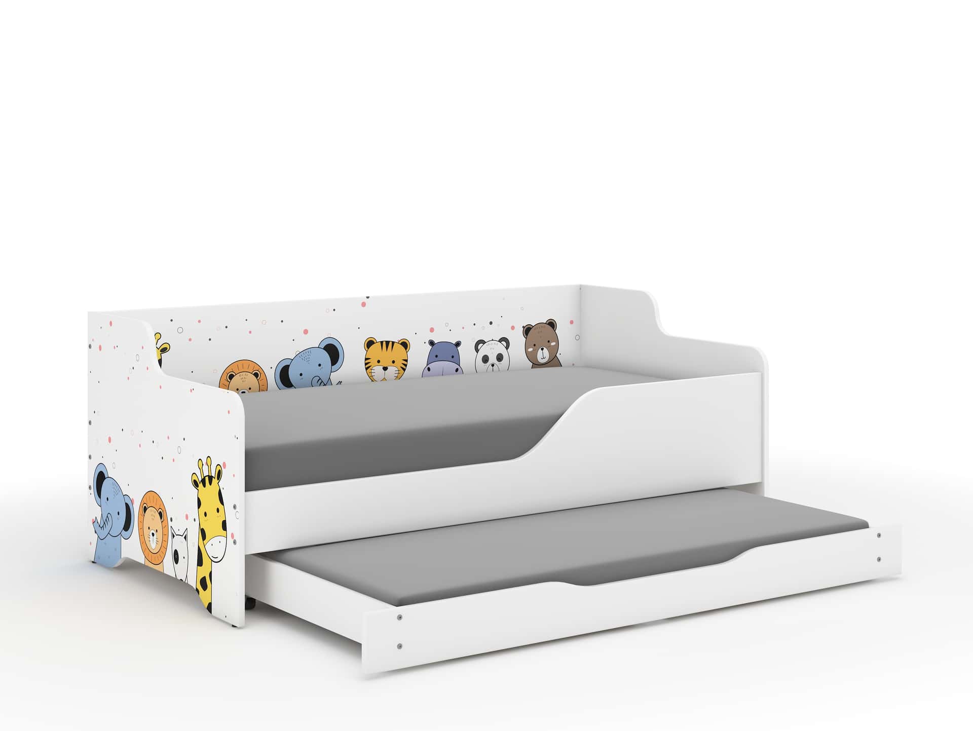 Detská posteľ LILU 160x80 MINI ZOO s funkciou spania