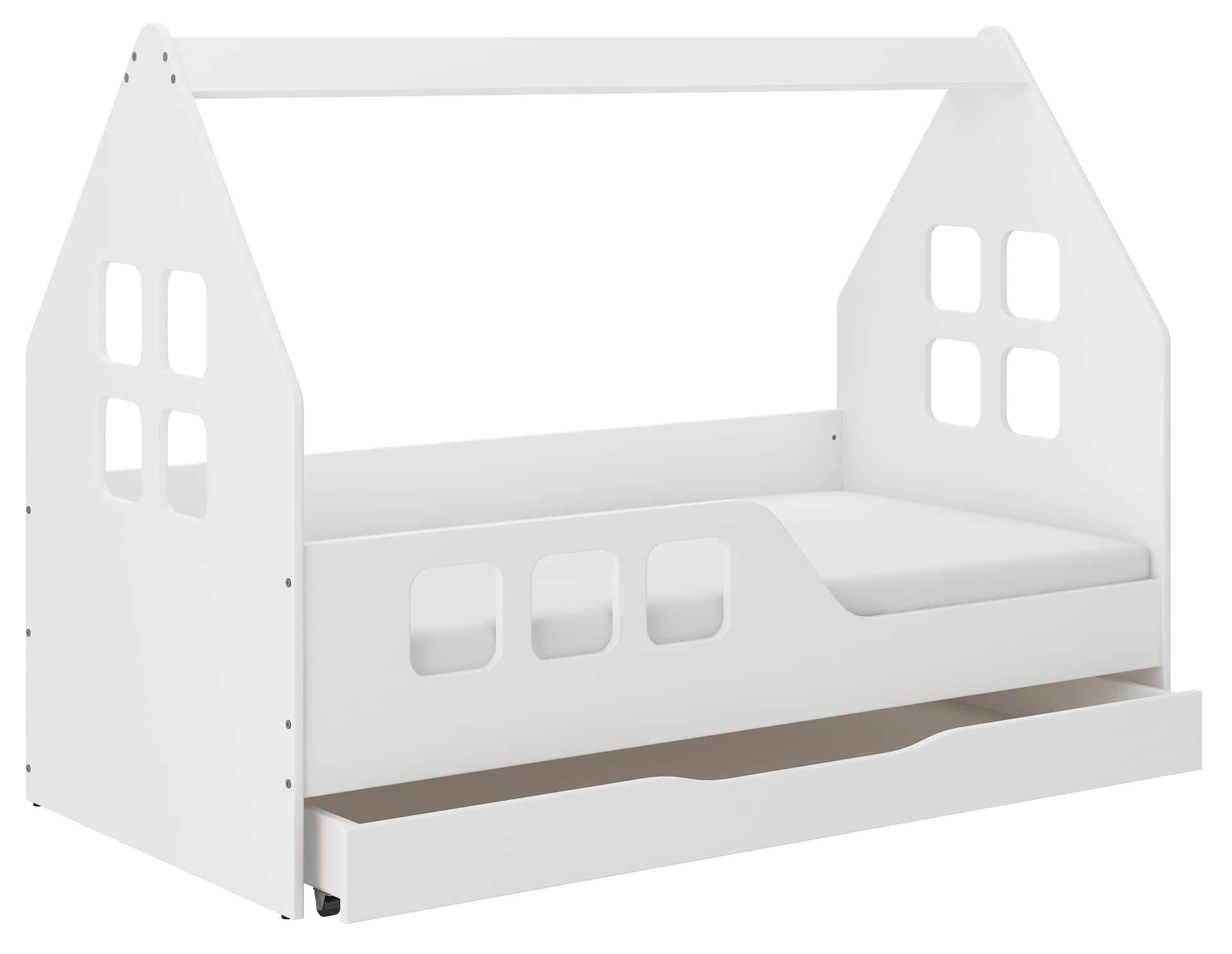 Detská posteľ DOMČEK s ÚLOŽNÝM PRIESTOROM 160x80 ĽAVÝ