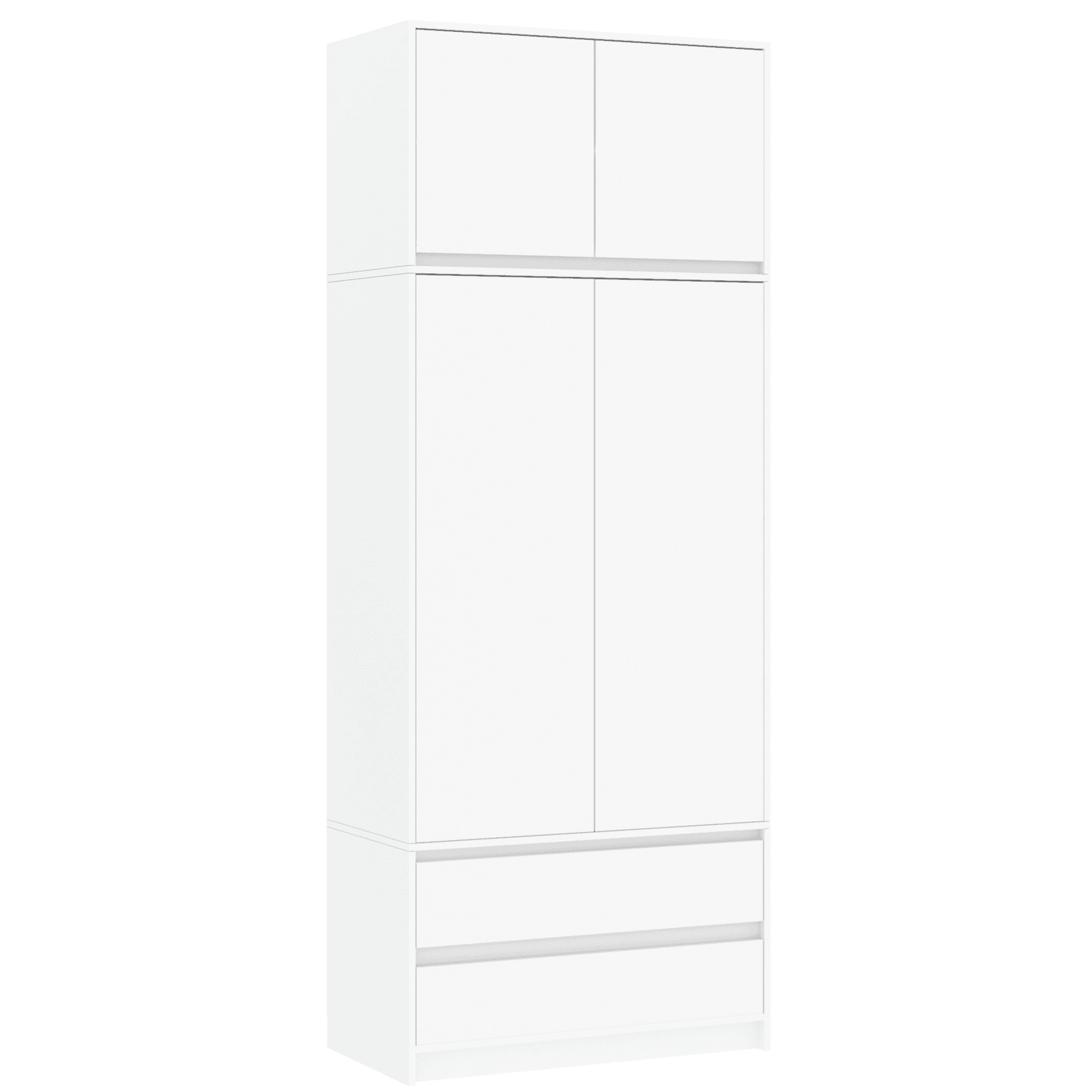 Skriňa s nadstavcom do predsiene biela 90 x 234 cm - NOVÁ