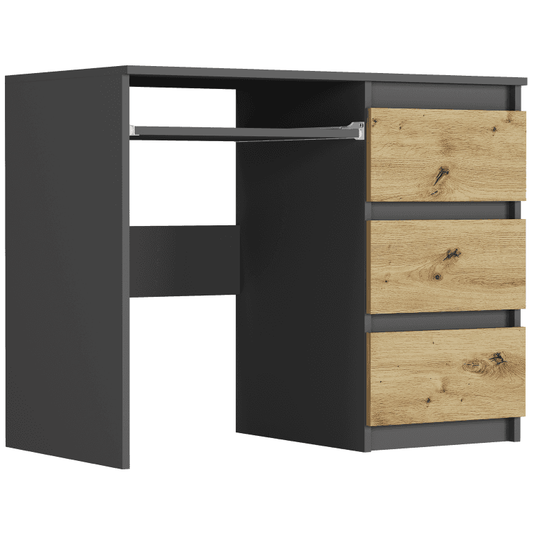 Pravý stôl pod laptop malý ANTRACIT MIX ARTISAN 76 x 50 x 96 cm Modern N3