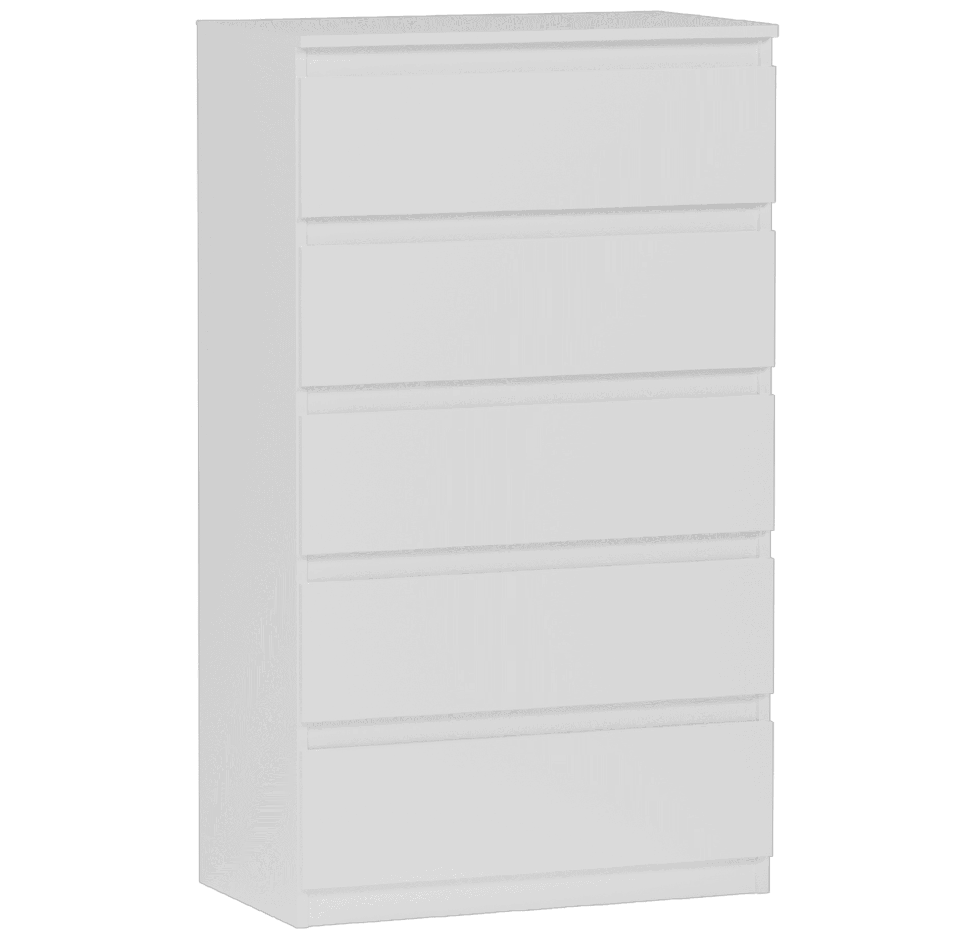 Vysoká komoda do predsiene s zásuvkami biela 70 x 40 x 121 cm - Modern R5
