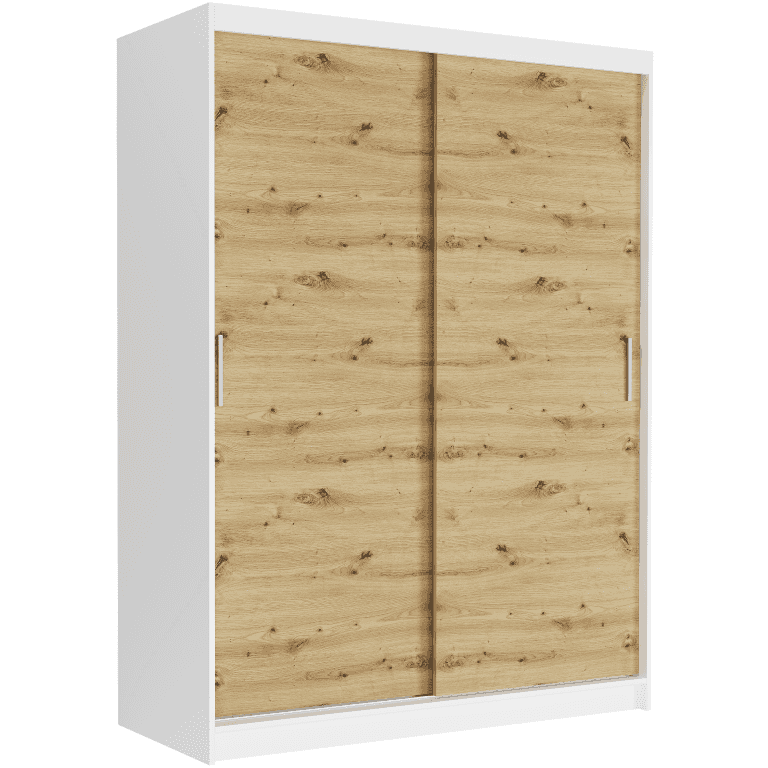 Posuvná skriňa Rivano III 150 cm biela 2-dverová artisan