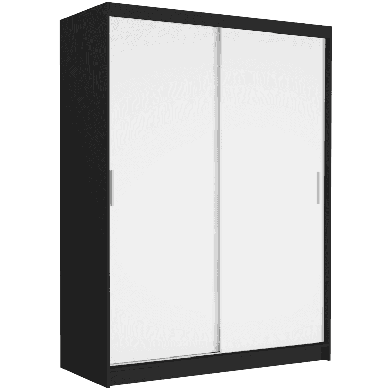 Posuvná skriňa Rivano III 150 cm čierna 2-dverová biela