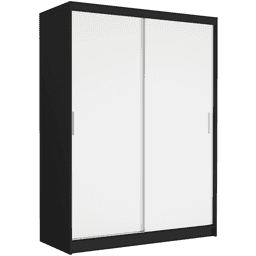 Posuvná skriňa Rivano III 150 cm čierna 2-dverová biela