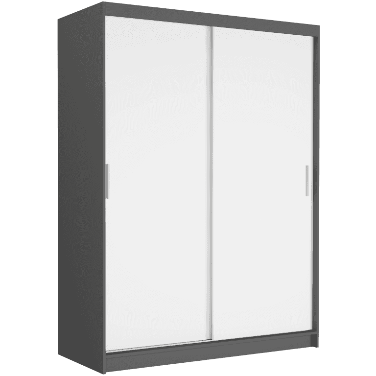 Posuvná skriňa Rivano III 150 cm antracit 2-dverová biela