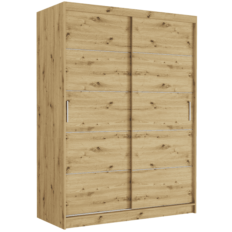 Posuvná skriňa Rivano IV 150 cm artisan 2-dverová artisan strieborné priečky