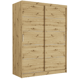 Posuvná skriňa Rivano IV 150 cm artisan 2-dverová artisan strieborné priečky