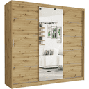 Posuvná skriňa 230 so zrkadlom dub artisan 233 x 218 x 60 cm - SELVIO I