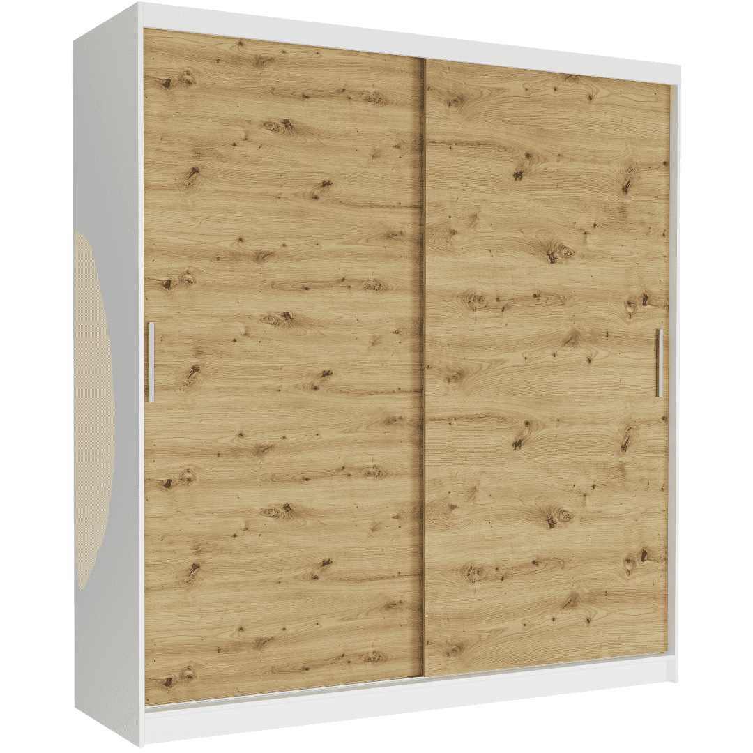 Posuvná skriňa Tivaro VI 203 cm biela 2-dverová artisan