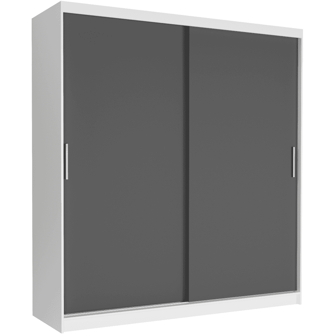 Posuvná skriňa Tivaro VI 203 cm biela 2-dverová antracit