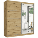 Posuvná skriňa Tivaro VIII 203 cm artisan so zrkadlom 2-dverová artisan strieborné priečky