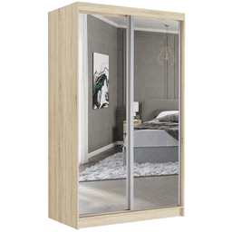 Posuvná skriňa Vega II 120 cm sonoma s 2 zrkadlami 2-dverová