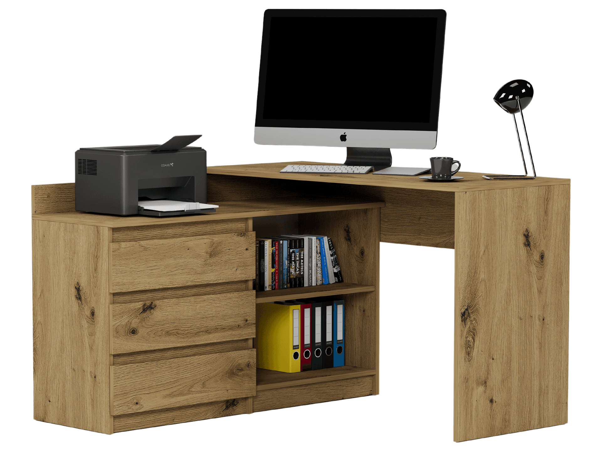 Rohový stôl ľavý Artisan 120 x 50 cm - model N15