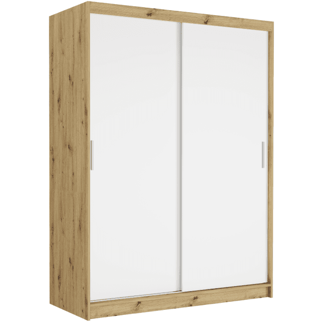Posuvná skriňa Rivano III 150 cm artisan 2-dverová biela