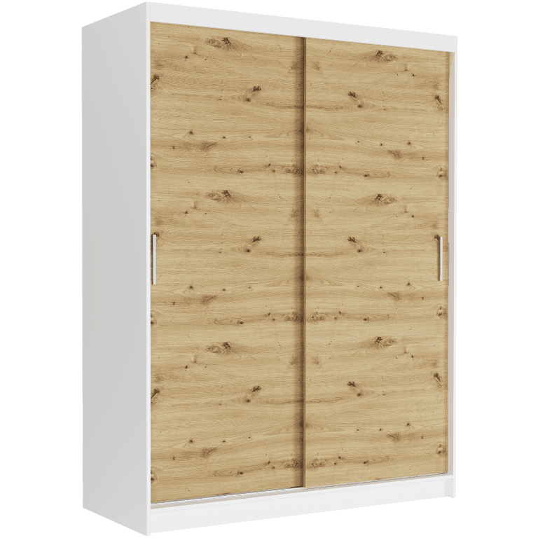 Posuvná skriňa Rivano III 150 cm biela 2-dverová artisan