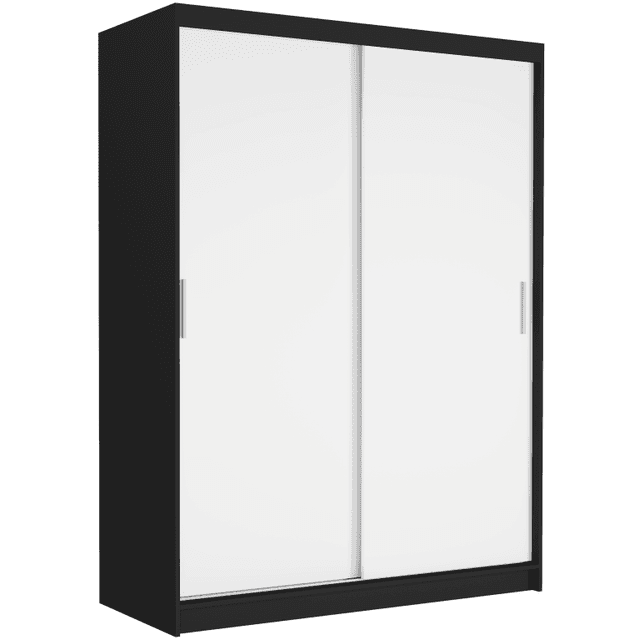 Posuvná skriňa Rivano III 150 cm čierna 2-dverová biela