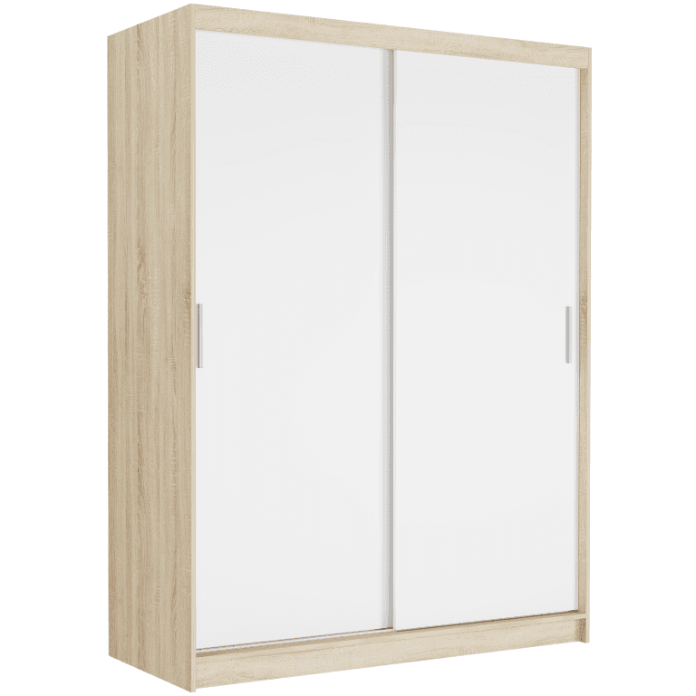 Posuvná skriňa Rivano III 150 cm sonoma 2-dverová biela