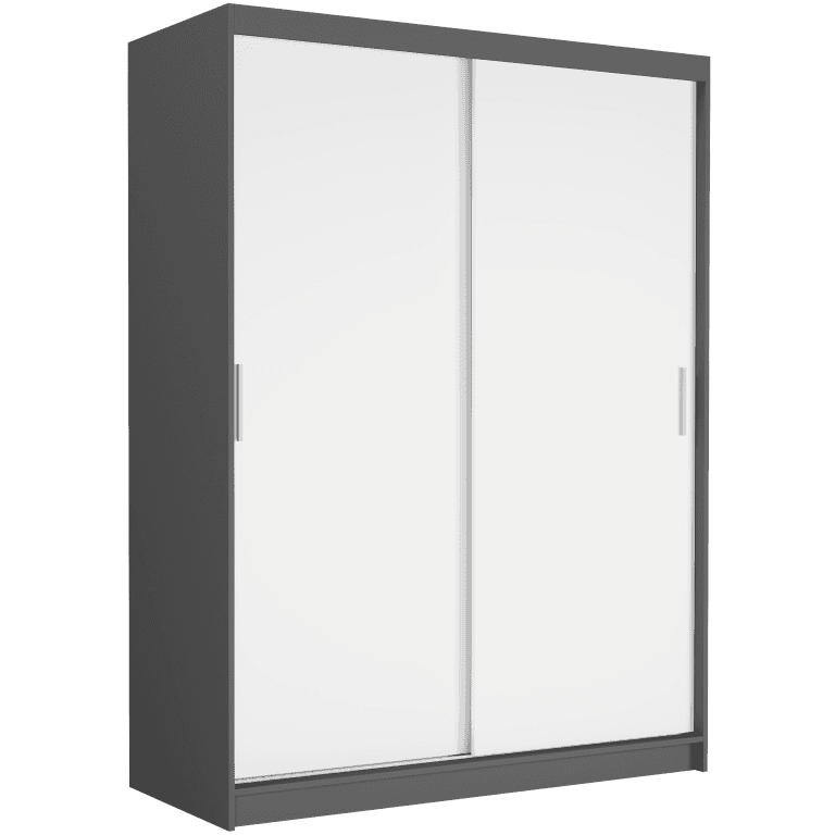 Posuvná skriňa Rivano III 150 cm antracit 2-dverová biela