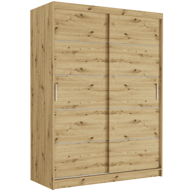 Posuvná skriňa Rivano IV 150 cm artisan 2-dverová artisan strieborné priečky