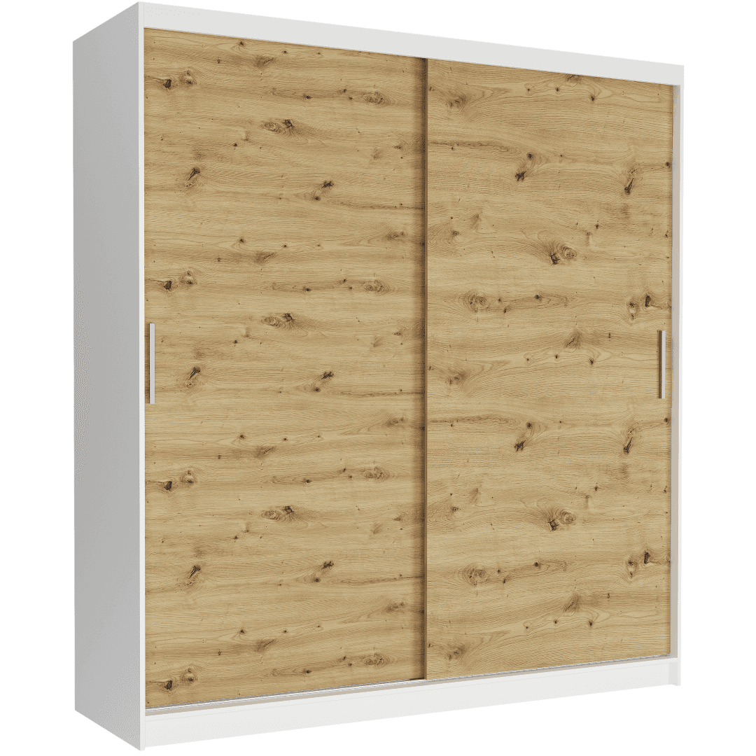 Posuvná skriňa Tivaro VI 203 cm biela 2-dverová artisan