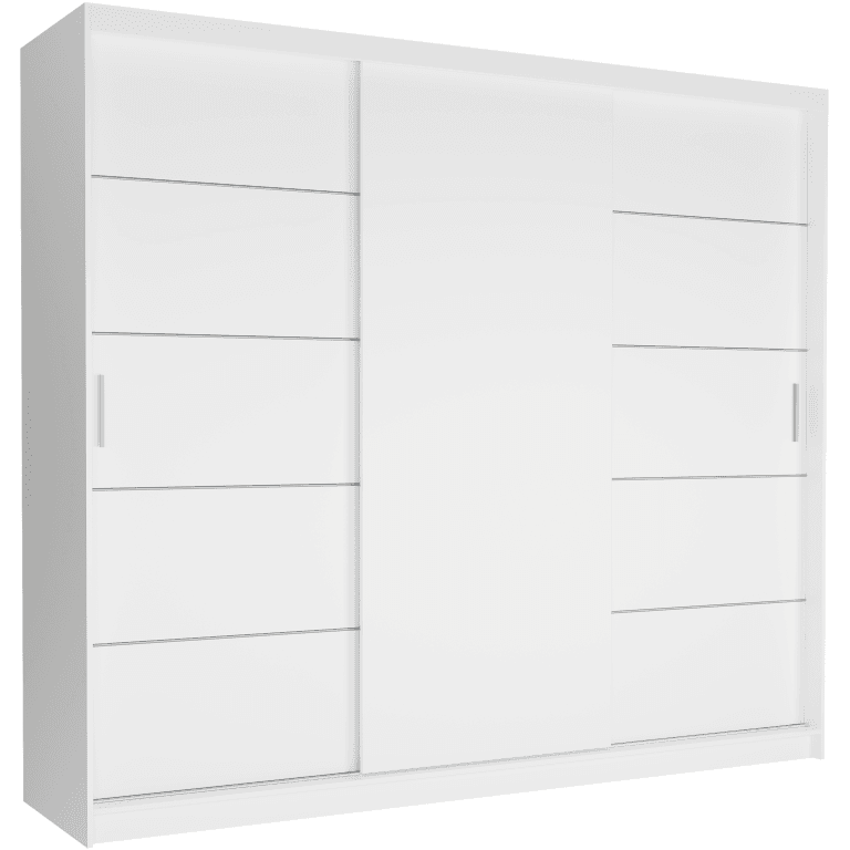 Biela trojdverová posuvná skriňa 250 x 218 x 60 cm - Norvio III – fotografia 1