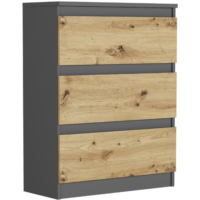 Malá komoda so zásuvkami antracit mix ARTISAN 70 x 40 x 76 cm MODERN R3 – video produktu