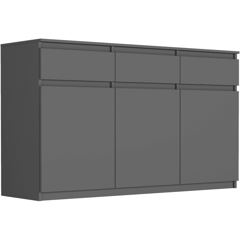 Komoda s policami a zásuvkami antracit 40 x 120 cm - S3 – video produktu