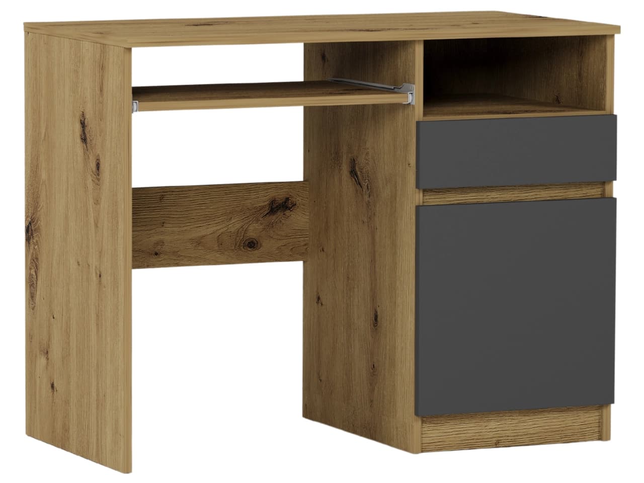 Písací stôl s pravou skrinkou Artisan Mix antracit 90 x 50 cm Modern N35 – video produktu