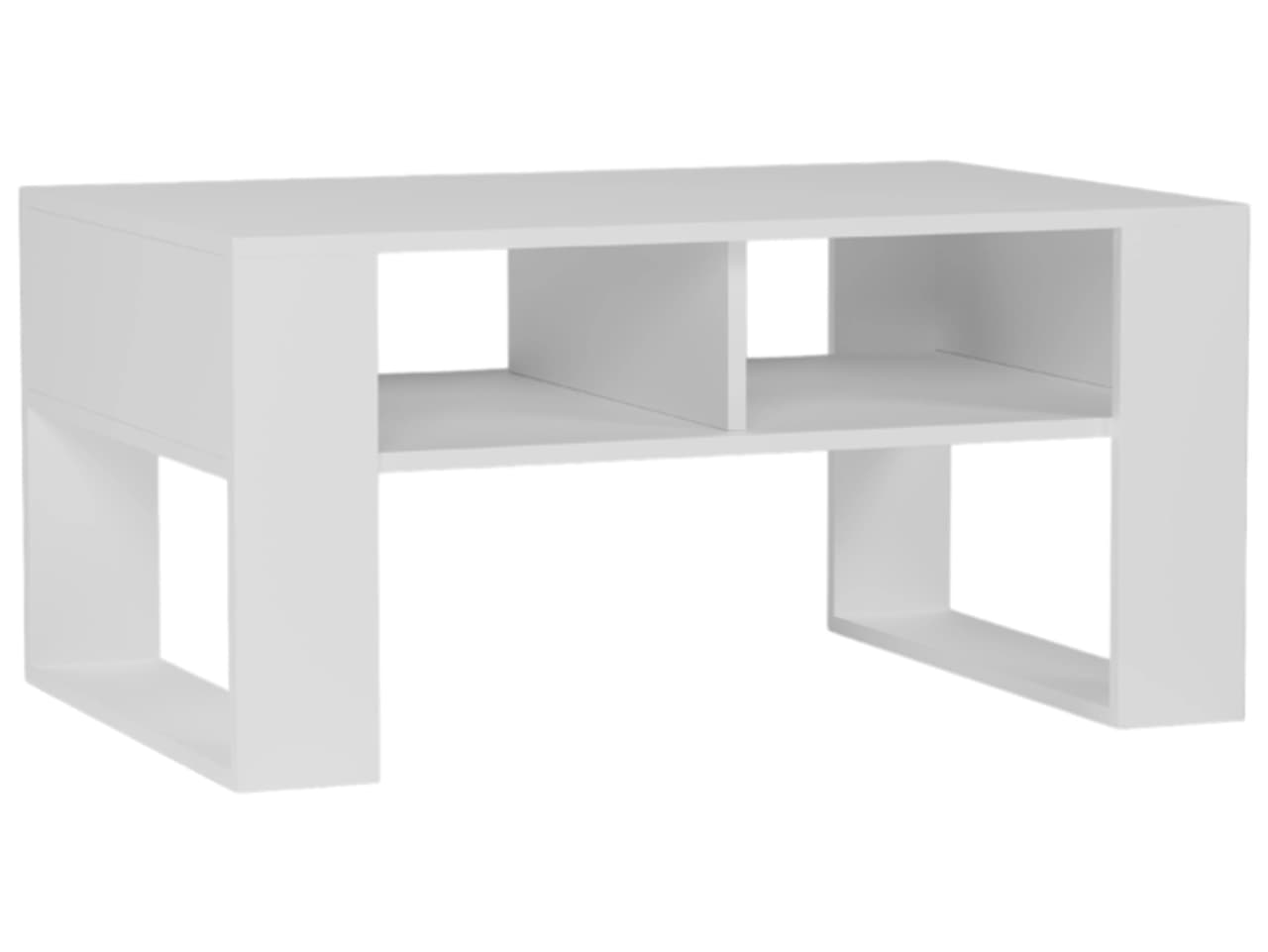 Kávový stolík s policou biely 58 x 90 x 55 cm - modern A6 – video produktu