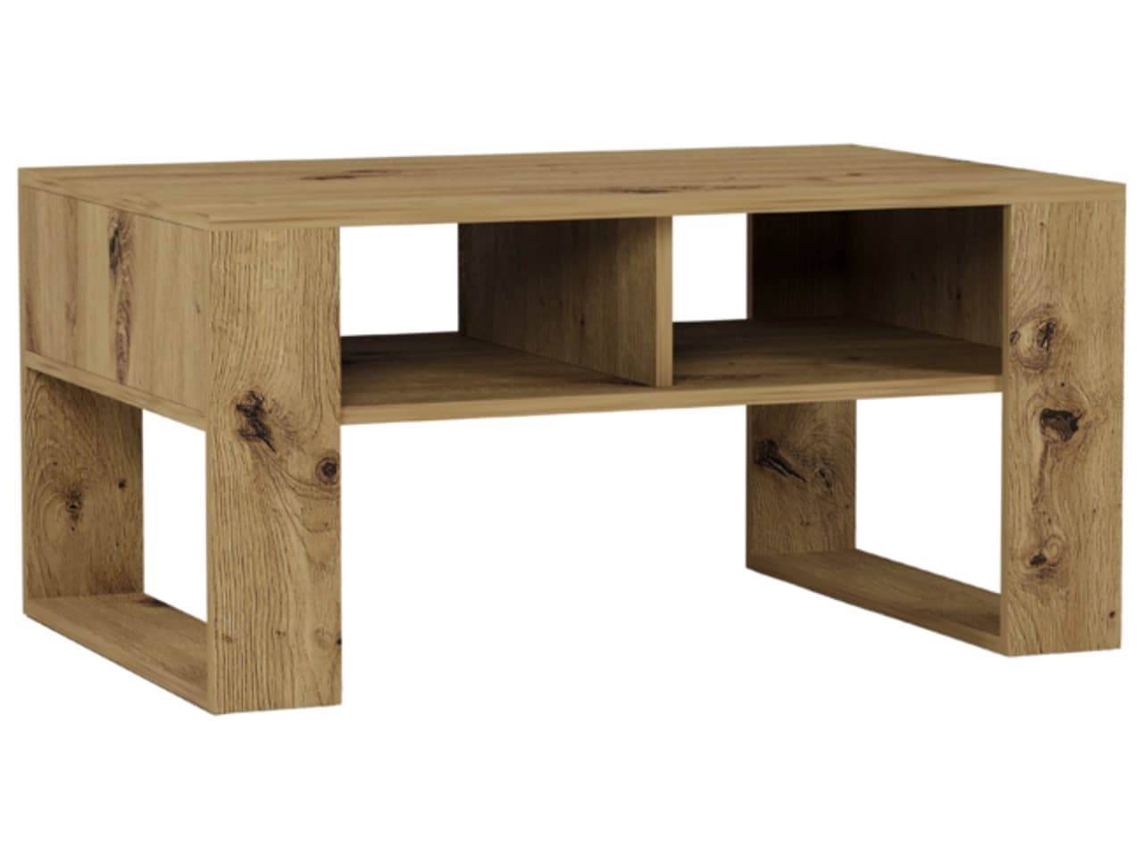 Obdĺžnikový konferenčný stolík dub artisan 58 x 90 x 53 cm - modern A6 – video produktu