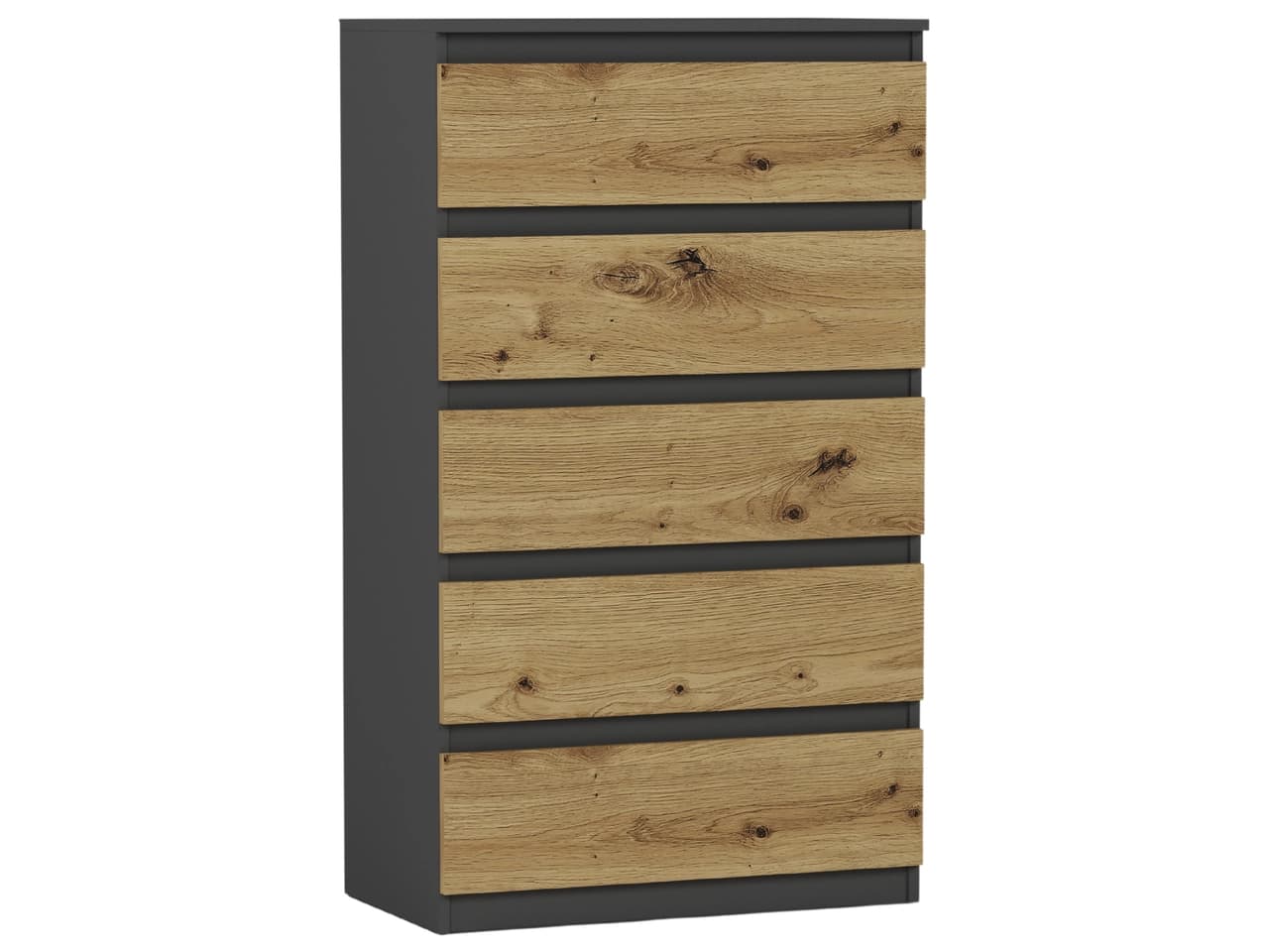 Vysoká komoda do predsiene so zásuvkami Antracit Mix Artisan 70 x 40 x 121 cm - Modern R5 – video produktu