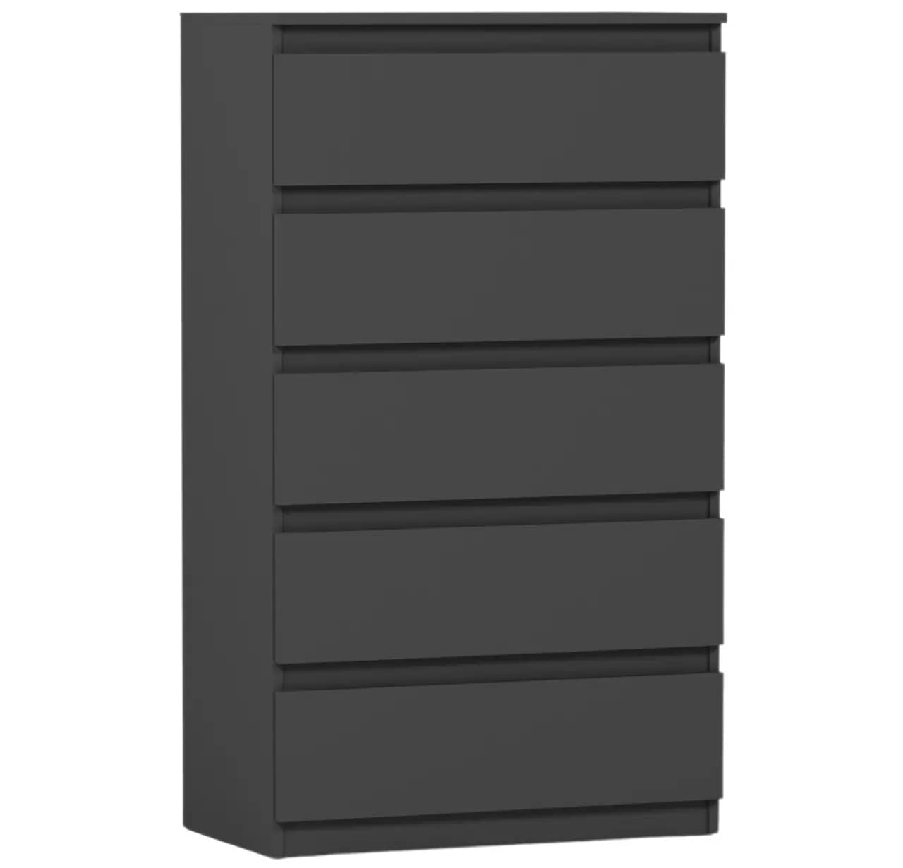 Vysoká komoda do predsiene so zásuvkami antracit 70 x 40 x 121 cm Modern R5 – video produktu